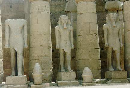 More statues in the Luxor Temple