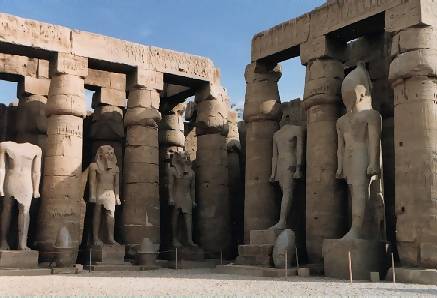 Statues in the Temple of Luxor