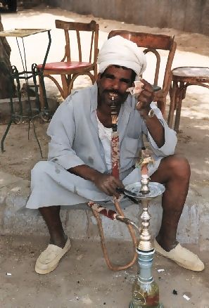a guy with his sheesha